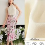 MOTF PREMIUM Blusa De Seda Com Dobras E Prendedor No Pescoço