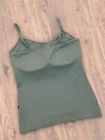 Kit 3 peças Regata Blusinha Suplex Bojo Decote Feminina Regatinha Básica Alcinha - Imagem 42