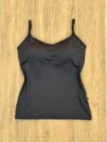 Kit 3 peças Regata Blusinha Suplex Bojo Decote Feminina Regatinha Básica Alcinha - Imagem 43