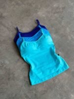 Kit 3 peças Regata Blusinha Suplex Bojo Decote Feminina Regatinha Básica Alcinha - Imagem 25