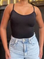 Kit 3 peças Regata Blusinha Suplex Bojo Decote Feminina Regatinha Básica Alcinha - Imagem 34