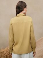 Anewsta Camisa Feminina de Linho com Bordado de Manga Longa - Imagem 10