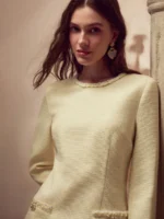 MOTF PREMIUM VESTIDO COM BOLSO GUARNECIDO DE PÉROLAS FALSAS - Imagem 5