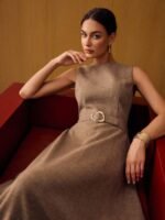 MOTF PREMIUM VESTIDO DE LÃ COM CINTO