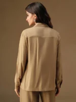 Anewsta Camisa Feminina de Linho com Bordado de Manga Longa - Imagem 23