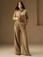 Anewsta Camisa Feminina de Linho com Bordado de Manga Longa - Imagem 27