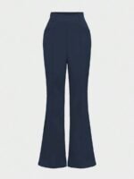 Conjunto Básico Elegante para Viagem de Negócios Diária: Blazer de Manga Longa com Cintura Marcada + Calça Flare de Cintura Alta, Conjunto de Terno - Imagem 18