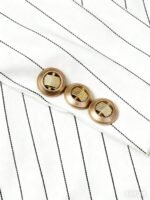 HOMEYEE Conjunto de Terno Listrado, Jaqueta de Terno Casual de Abotoamento Duplo e Calça Slim Fit, Estilo Versátil Adequado para Várias Ocasiões, Negócios e Férias - Imagem 16