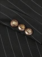 HOMEYEE Conjunto de Terno Listrado, Jaqueta de Terno Casual de Abotoamento Duplo e Calça Slim Fit, Estilo Versátil Adequado para Várias Ocasiões, Negócios e Férias - Imagem 10