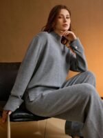 MOTF PREMIUM CONJUNTO DE TOP COM GOLA SEPARADA E CALÇA COM CORDÃO NA CINTURA - Imagem 10