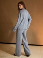 MOTF PREMIUM CONJUNTO DE TOP COM GOLA SEPARADA E CALÇA COM CORDÃO NA CINTURA - Imagem 12