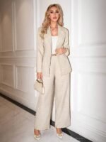 Ellevyn Conjunto de 2 Peças Jaqueta e Calça Elegante para Uso Diário Feminino - Imagem 11