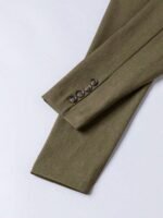 2 Peças Conjunto de Terno Casual de Negócios Feminino, Blazer Ajustado de Cor Sólida + Calça Slim Fit Tornozelo, Blazer de Bolso de Cor Sólida e Conjunto de Calça Tornozelo, Adequado para Escritório, Férias, Escola, Diário, Aeroporto, Primavera e Outono - Imagem 9