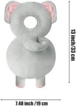 PandaEar Mochila de proteção de cabeça de bebê, protetor de cabeça de caminhada infantil, almofada de segurança ajustável (elepant)  .br: Bebês - Imagem 3
