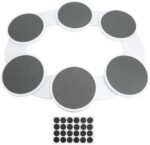 Luocute Bandeja Giratória para Alimentos, Mesa Giratória de 360 ​​graus Com Faixas Deslizantes para Mesa de Jantar, Cozinha, Festa, Reunião de Família, Piquenique, Leve, | .br - Imagem 8