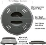 Hover Cover Capa magnética para respingos de micro-ondas 2.0, tampa dobrável de 30,5 cm sem BPA com ímãs atualizados, protetor de placa ventilada, pode ser lavado na lava-louças, armazenamento | .br - Imagem 9