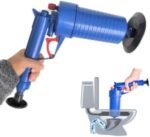 Desentupidor Manual de Alta Pressão para Privada Vaso Pia Ralo e Cano Pistola Bomba de Ar Reutilizável com 4 Bicos Adaptadores Rápido Potente e Econômico Azul  .br: Casa