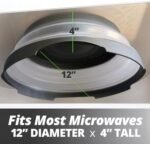 Hover Cover Capa magnética para respingos de micro-ondas 2.0, tampa dobrável de 30,5 cm sem BPA com ímãs atualizados, protetor de placa ventilada, pode ser lavado na lava-louças, armazenamento | .br - Imagem 2