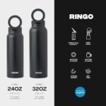 Ringo Garrafa de água isolada | Garrafa de água MagSafe compatível com suporte de telefone | Garrafa de água de aço inoxidável com suporte magnético para tripé de telefone | Quente para 12H, fria para | .br - Imagem 7