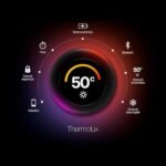 Toalheiro Térmico Smart Thermolux EASY III | Controle por App, Toca Música via Bluetooth, Aquecimento Rápido, Antibacteriano, Display LCD e Wi-Fi (Dourado, 3 Barras) | .br - Imagem 4