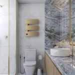 Toalheiro Térmico Smart Thermolux EASY III | Controle por App, Toca Música via Bluetooth, Aquecimento Rápido, Antibacteriano, Display LCD e Wi-Fi (Dourado, 3 Barras) | .br