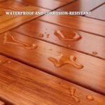 Azulejos de deck composto de madeira de madeira, resistente ao clima e à prova d'água para piso composto externo para varanda 10 peças | .br - Imagem 3