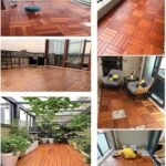 Azulejos de deck composto de madeira de madeira, resistente ao clima e à prova d'água para piso composto externo para varanda 10 peças | .br - Imagem 4